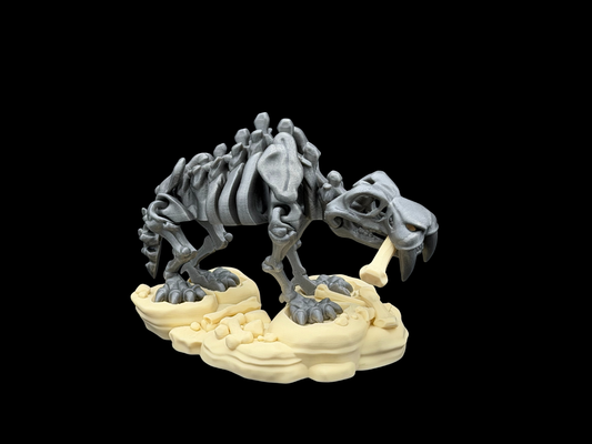 Smilodon Skelett Flexi-Figur aus dem 3D-Druck