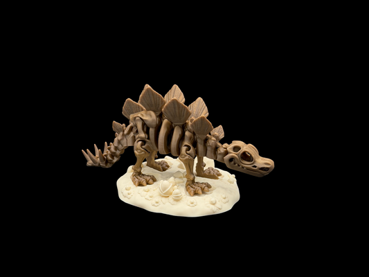 Stegosaurus Skelett Flexi-Figur aus dem 3D-Druck